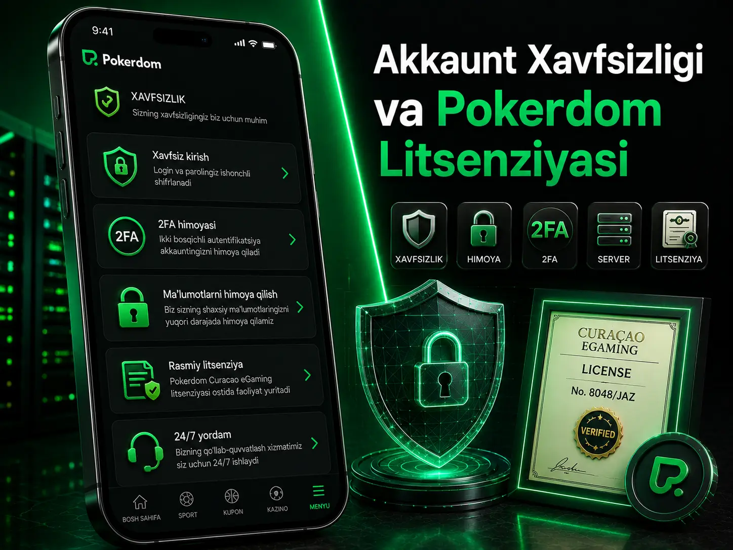 Pokerdom Akkaunti Xavfsizligi va Litsenziyasi