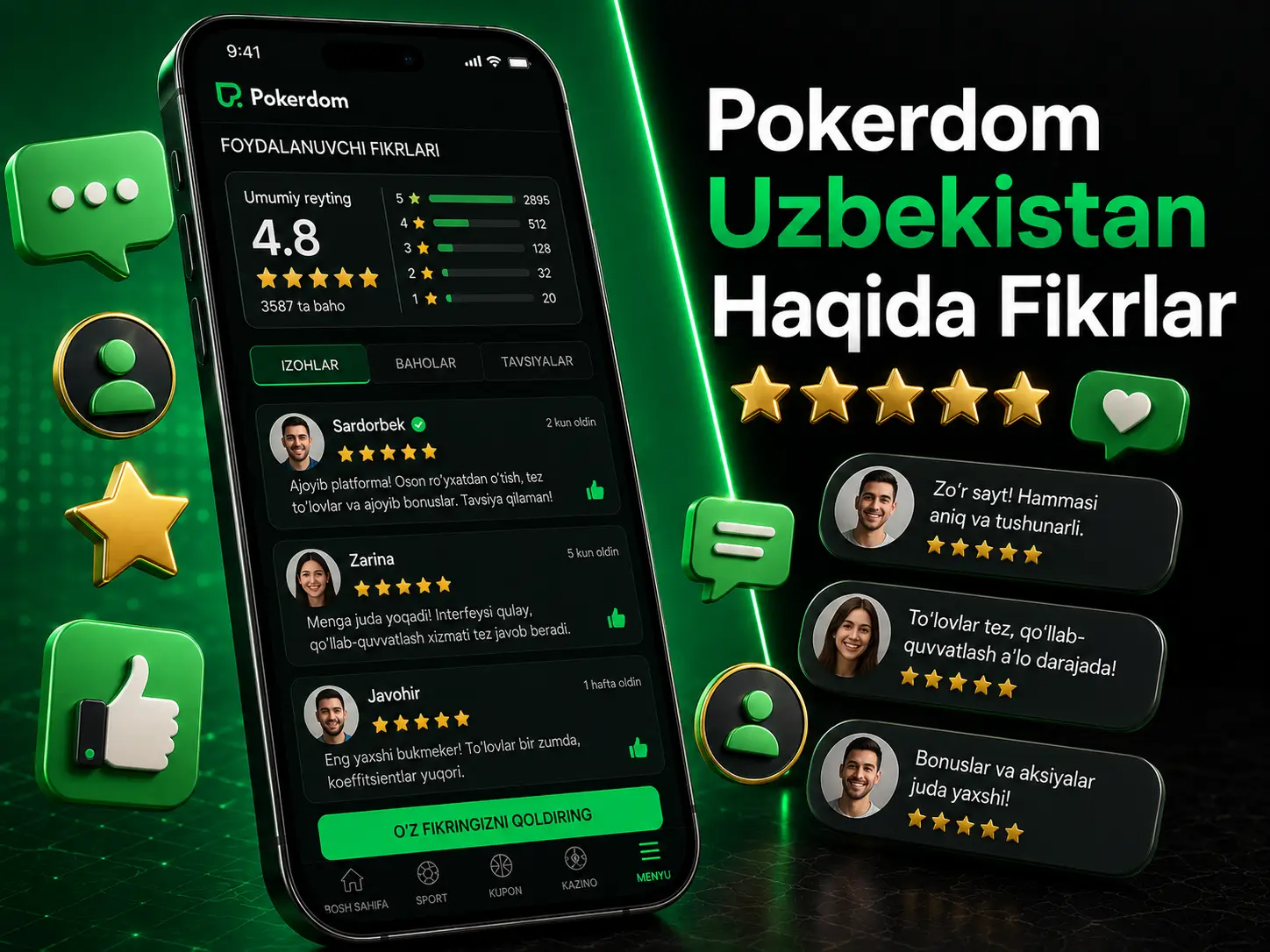 Pokerdom O‘zbekiston Haqida Fikr-Mulohazalar