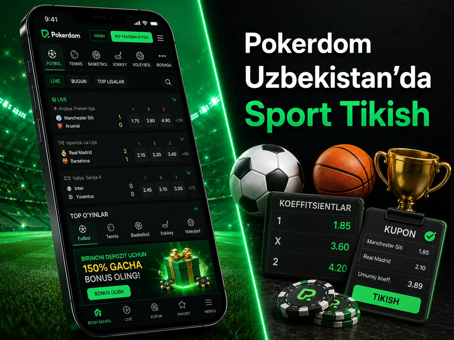 Pokerdom O‘zbekistonda Sport Tikishlari